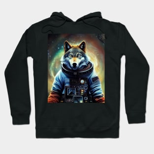 Cute Wolf In Spacesuit Hoodie